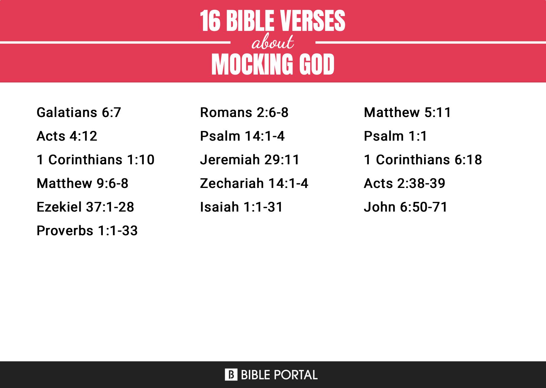 25 importantes versículos bíblicos sobre burlarse de Dios