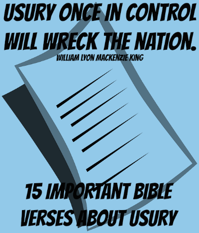 15 importantes versículos bíblicos sobre la usura